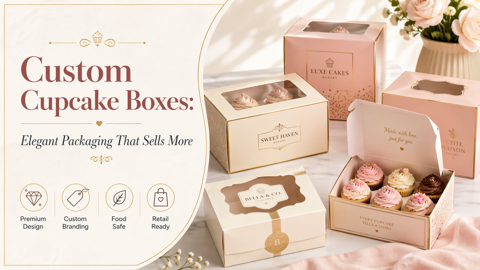 Custom Cupcake Boxes: Elegant Packaging That Sells More
