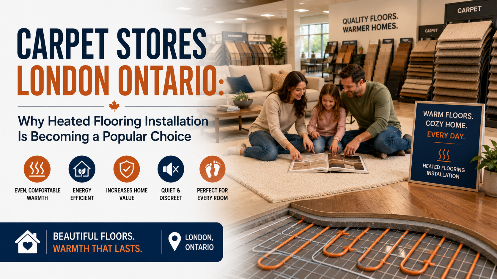 Carpet Stores London Ontario: Why Heated Flooring Installation Is Becoming a Popular Choice
