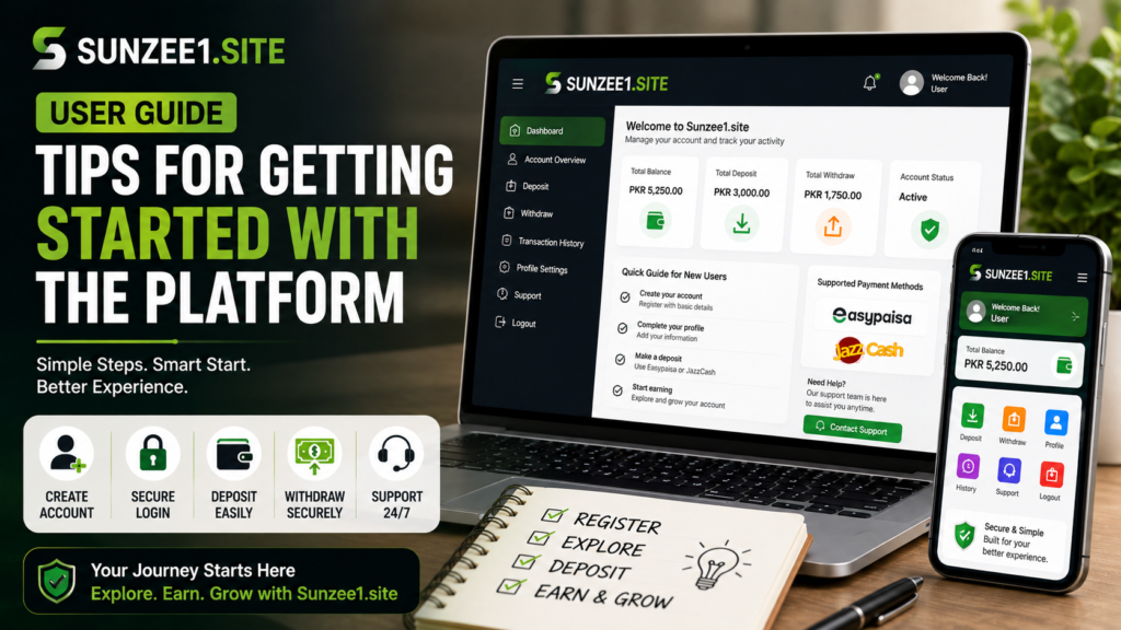 Sunzee1.site User Guide: Tips for Getting Started with the Platform